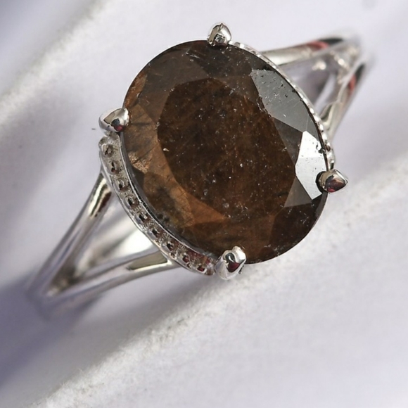 Karis 3.50 ctw Chocolate Sapphire Ring - Picture 4 of 4